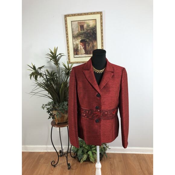 Nipon Bout Women Jacket 8 Mob Wife 3 Buttons Front Office Siren Lined Lapel - Picture 1 of 7